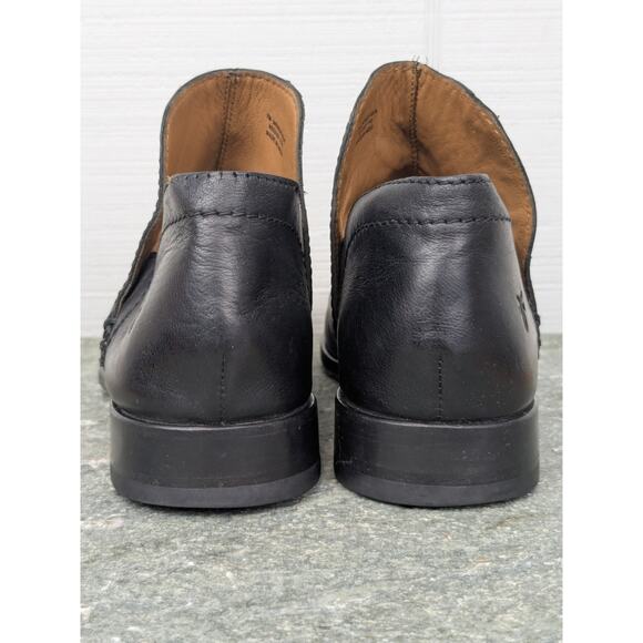 Frye Elyssa Shootie Black 7M Style 3470236 Leather Pull On Booties Ankle Boots - Picture 4 of 14